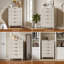 Commode à 5 tiroirs cannelés pour chambre à coucher, commode moderne de 28 po avec tiroirs profonds, organisateur de tiroir en bois pour salon, couloir, chambre de bébé, garde-robe de couloir-650902824