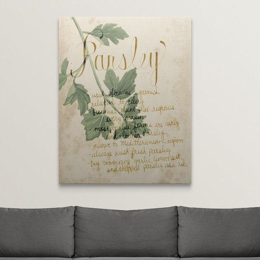 Herb Study " Herb Study V " by Grace Popp, 20" H x 16" W x 1.5" D, Canvas