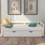 Lit de jour extensible avec couchette, lit de jour en bois avec couchette-994632308