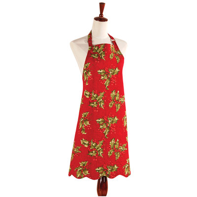 Christmas Floral Cotton Bib Apron