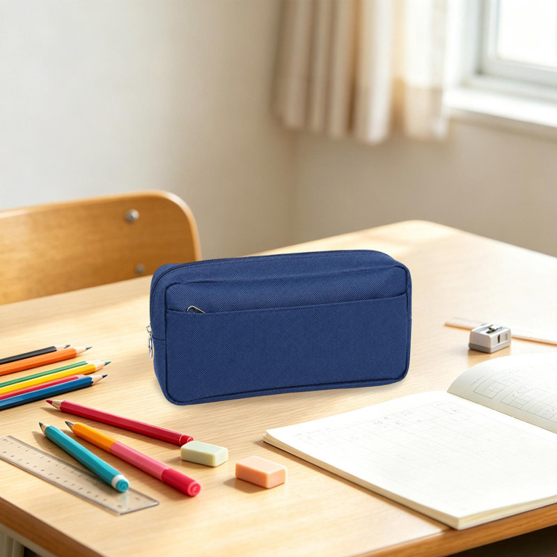 Trousse à crayons en plastique grande capacité, imperméable et résistante à l'usure, en tissu Oxford, pochette de rangement pour fournitures scolaires, bureau et voyages.