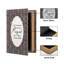 Boîte de rangement rétro avec housse en tissu, livre décoratif
