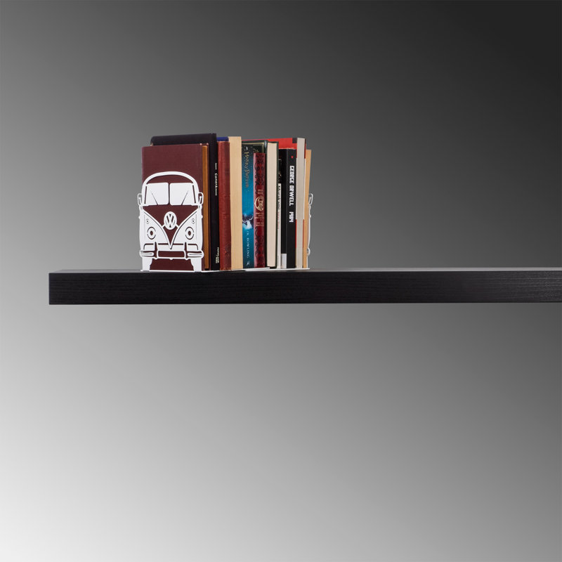 Serre-livres en métal, Blanc