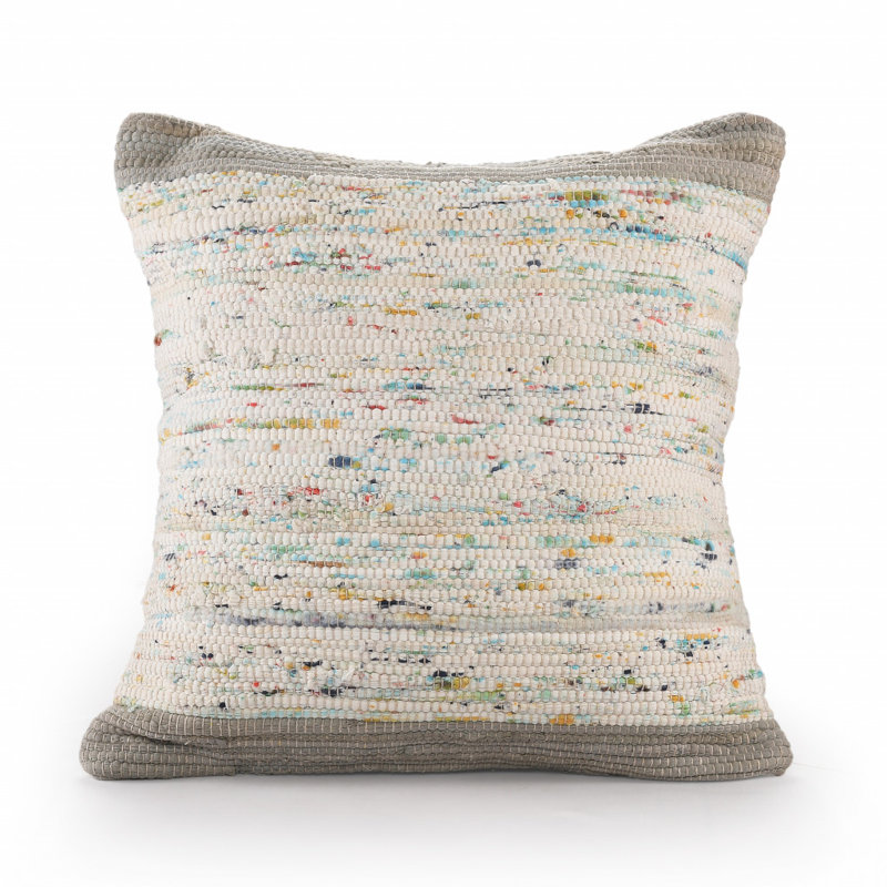 Reversible Pillow Insert, Gray/Off-White  Abstract