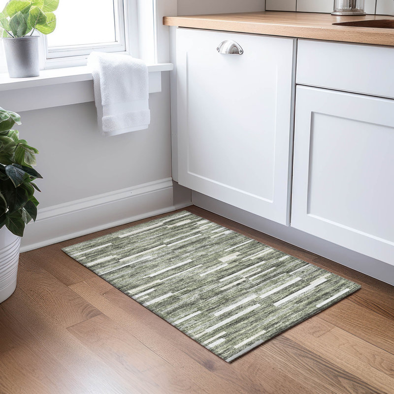 Malek Indoor/Outdoor Area Rug with Non-Slip Backing, Rectangle 1'8" x 2'6"