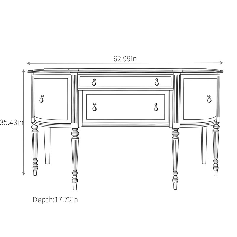 Buffet à pieds hauts