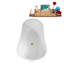 67" Streamline Soaking Matte White Freestanding Tub and Tray, Drain-101310166