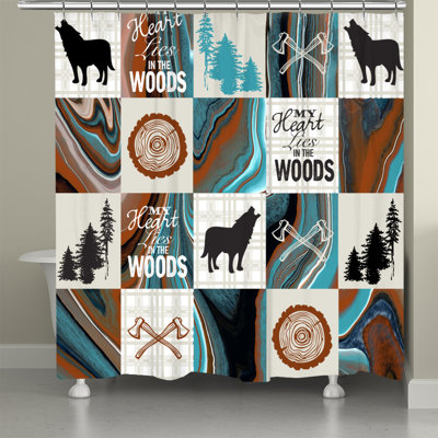 Mazur My Heart Lies in the Woods Shower Curtain