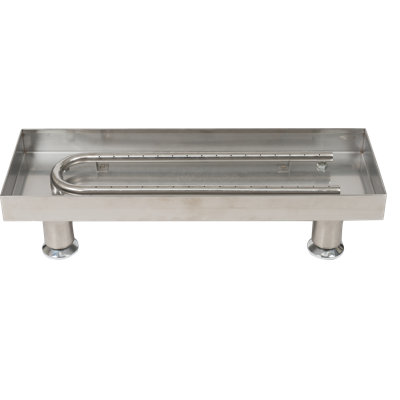 Dagan 8'' Rectangle Stainless Steel Fire Pit Accessory
