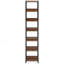 Étagère d'angle à 6 niveaux, bibliothèque étroite, support de rangement, présentoir à tablettes, bibliothèque ouverte rustique