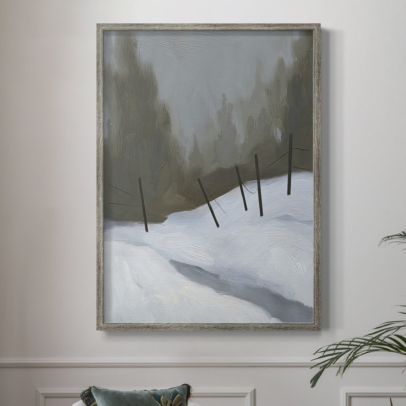 Impression encadrée Deep Snow II - bois massif, H 15 po x l 12 po