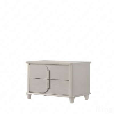 Table de chevet finition perle blanche