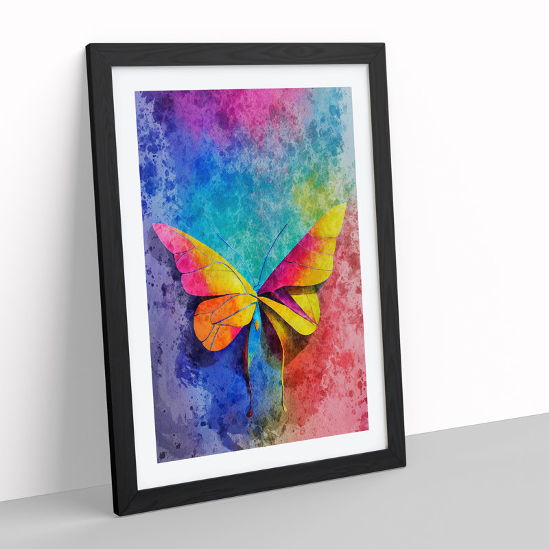 XV1022-4024X Special Butterfly - Single Picture Frame Print, 64cm H x 46cm W x 2cm D, Black