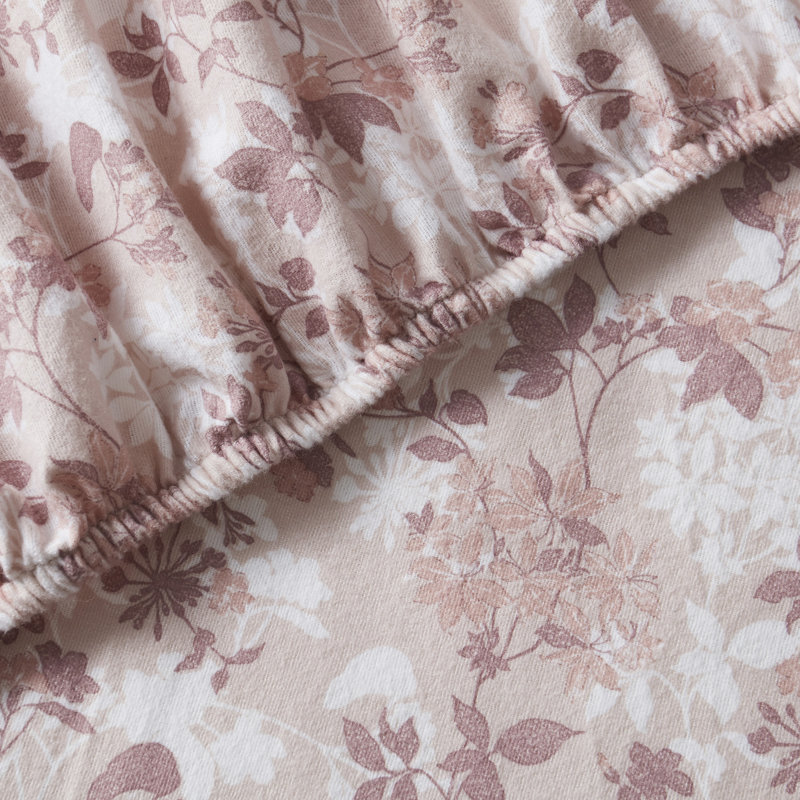 Ensemble de draps en flanelle de coton Mora, Ensemble de draps pour lit simple avec un drap-hou