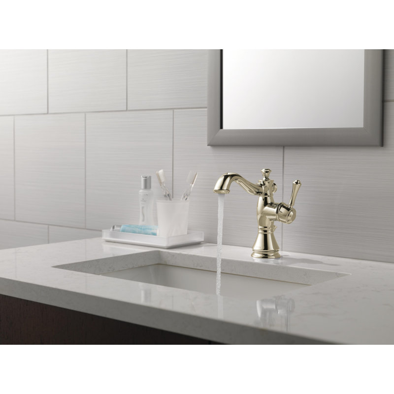 Cassidy™ Single Hole Bathroom Faucet with Drain Assembly, Brilliance Polished Nickel