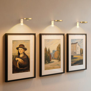 Dimmable Under Cabinet Light Wall Sconce Flush Mounted, Rechargeable Wall Light (Set of 3)