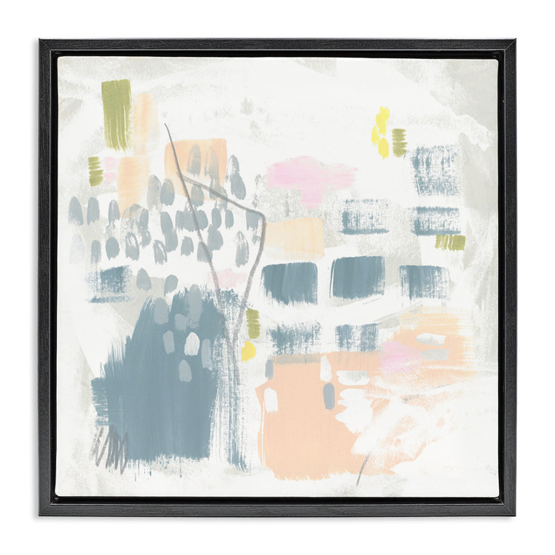 "Floater" par June Erica Vess, H 18 po x l 18 po, Cadre flottant noir de jais