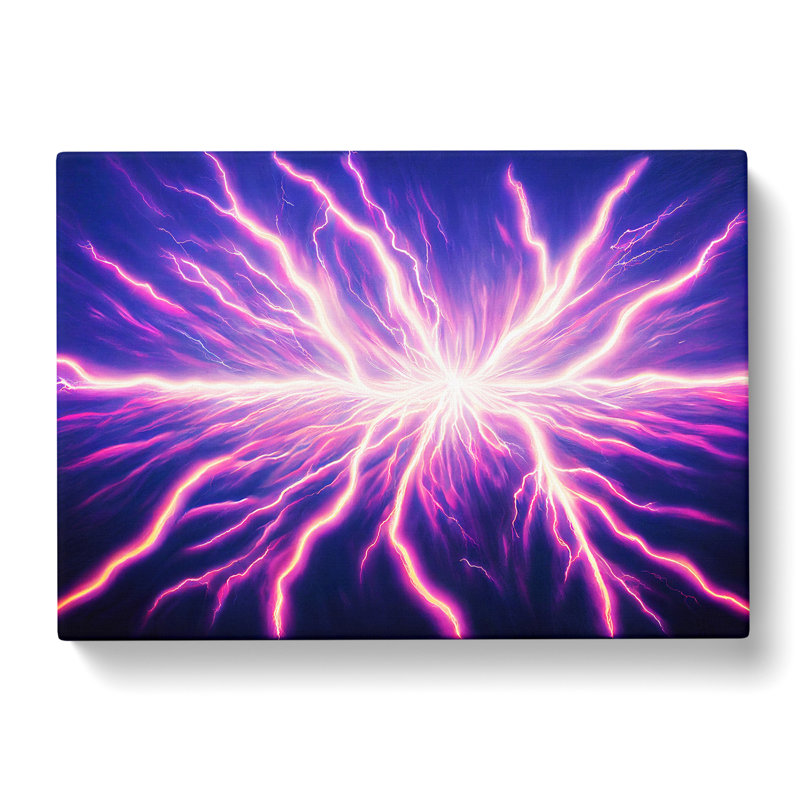 Dazzling Lightning Bolt - Wrapped Canvas, 35cm H x 50cm W x 3cm D