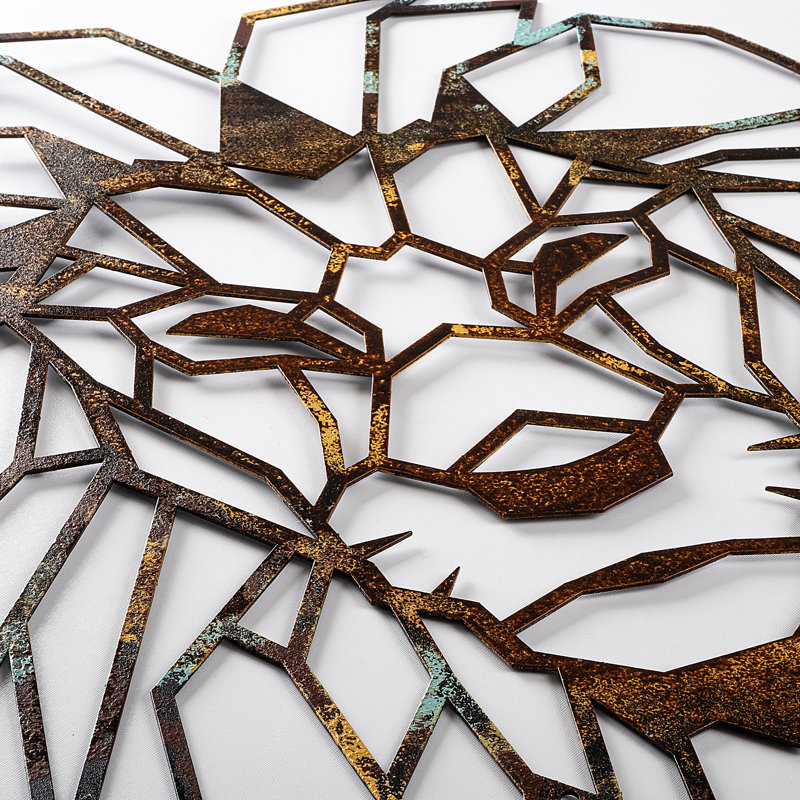 Accessoire mural décoratif en métal, Bronze