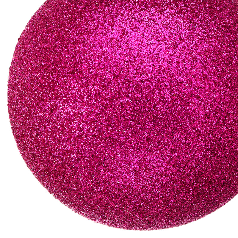 Boule scintillante en plastique incassable de 80 mm , Rose millennial