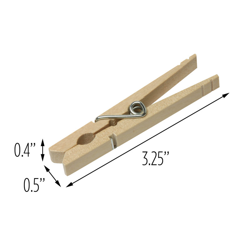 Natascha Wood Clothespin with Spring