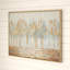 Toile dorée encadrée avec cadre doré 47 po x 2 po x 36 po