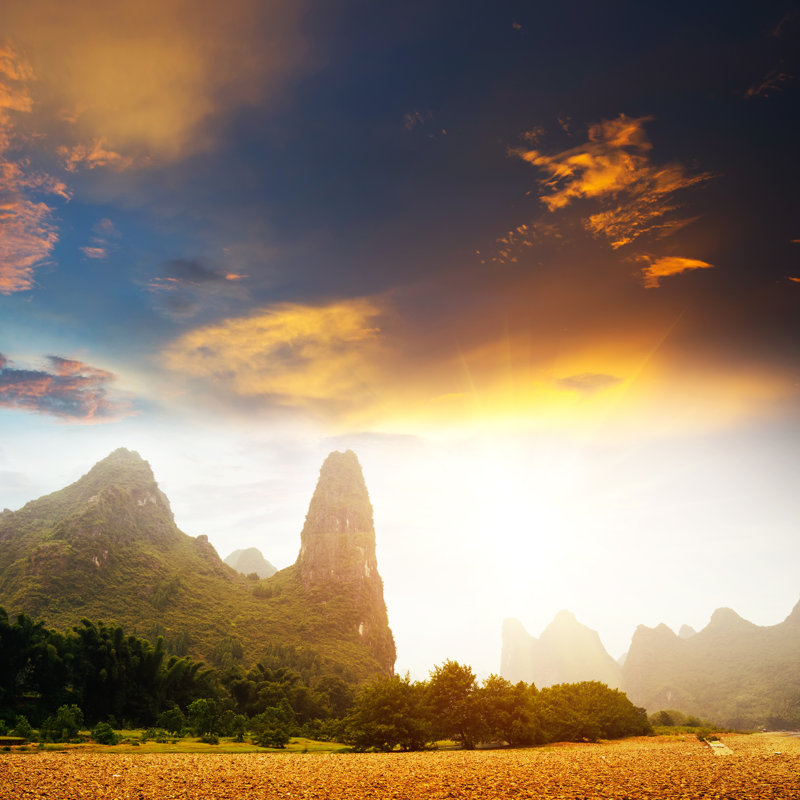 Brecon Guilin - Wrapped Canvas Print, 76cm H x 76cm W x 3.8cm D
