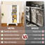 Armoire de rangement de 47 po en métal avec portes et 3 tablettes réglables, armoire de rangement utilitaire robuste pour la cuisine, le salon et la salle à manger
