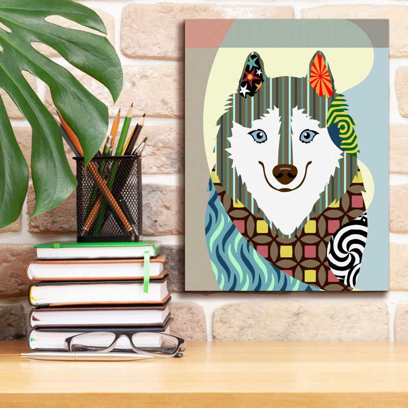 «American Eskimo» par Lanre Adefioye, art mural sur toile, H 16 po x l 12 po x P 0,75 po