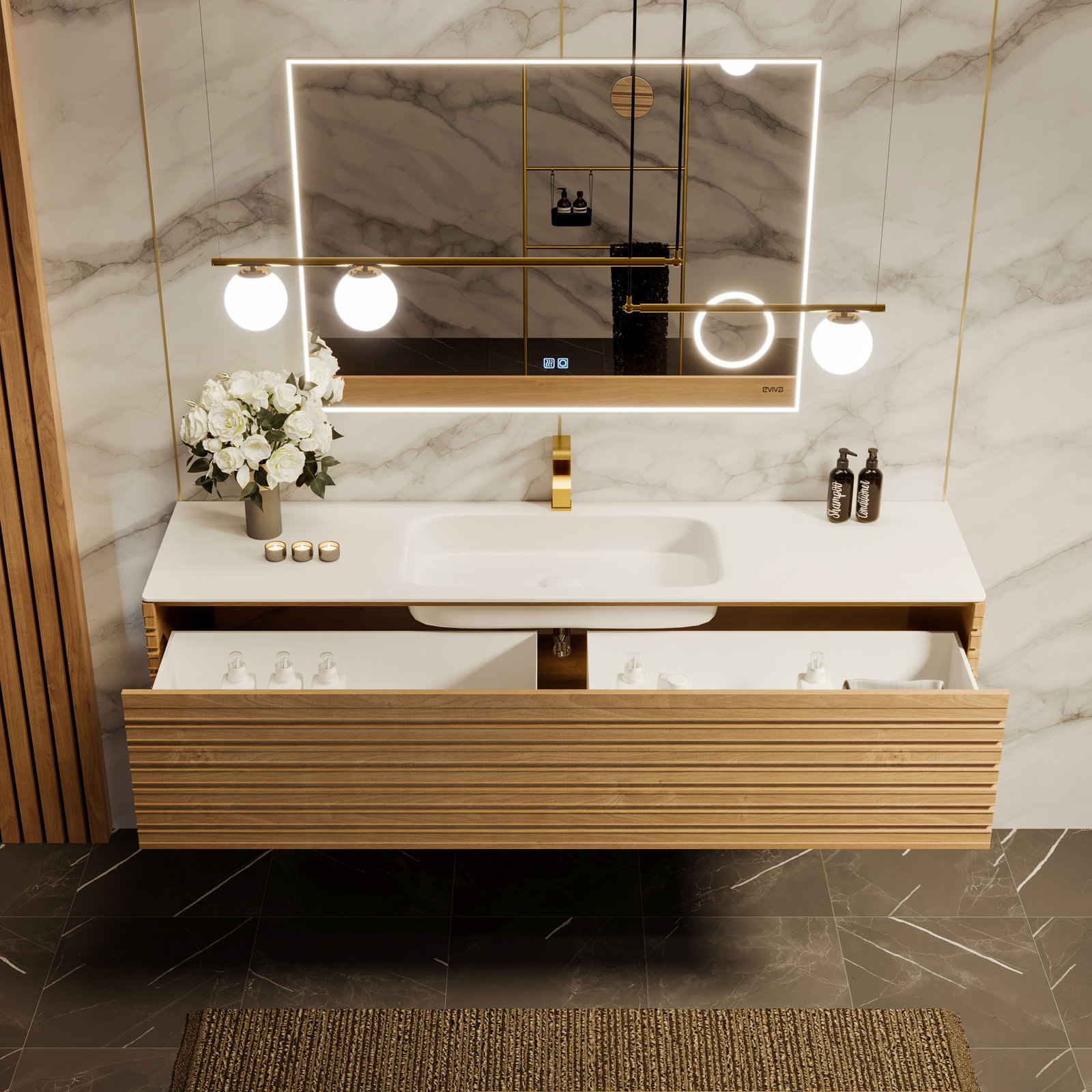Kambri 55.12'' Single Bathroom Vanity