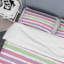 Ensemble de housse de couette en microfibre mauve / rose / vert 3 pièces-837234947