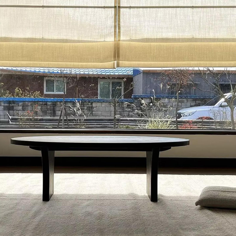 Solid Wood Coffee Table with Spacious Top