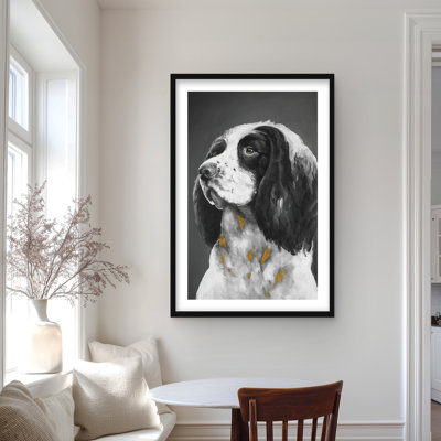 English Springer Spaniel Dog Print - Framed Home Decor Art