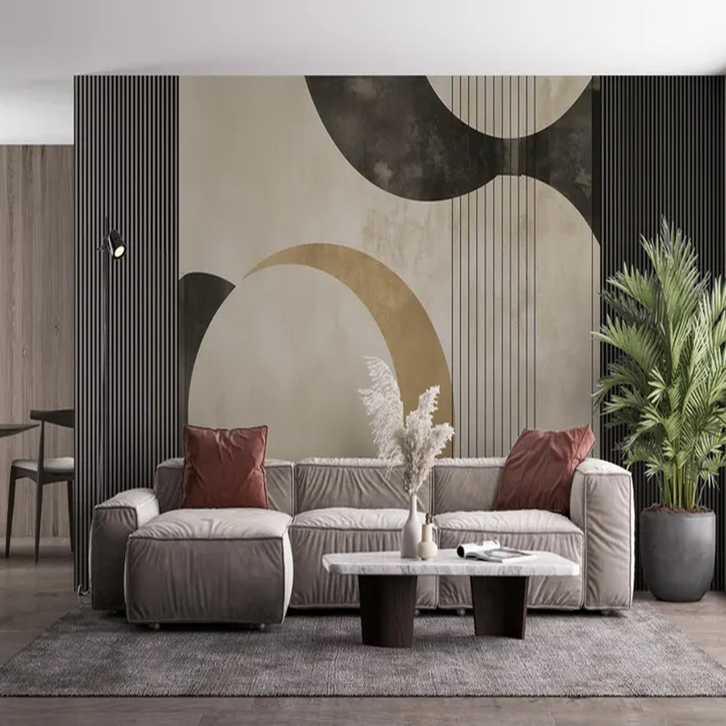 Adhésif mural Modern Modern Eclipse - Minimal, 96' L x 108' W