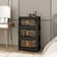 Armoire de rangement pliante latérale 24 po, 5 niveaux, 23,62 po x 13,78 po x 59,84 po, bacs de rangement pliables avec porte magnétique, armoire de rangement en plastique avec roues