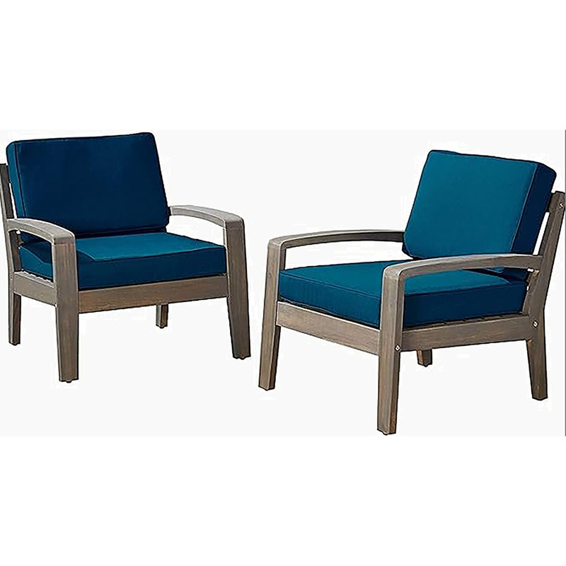 [Chaise simple] CHAISE CLUB GRENada, Gris, Bleu