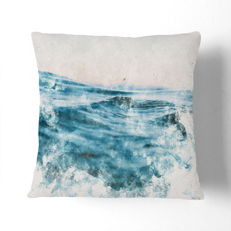 Rising Ocean Cushion with Filling, 55cm H x 55cm W x 20cm D