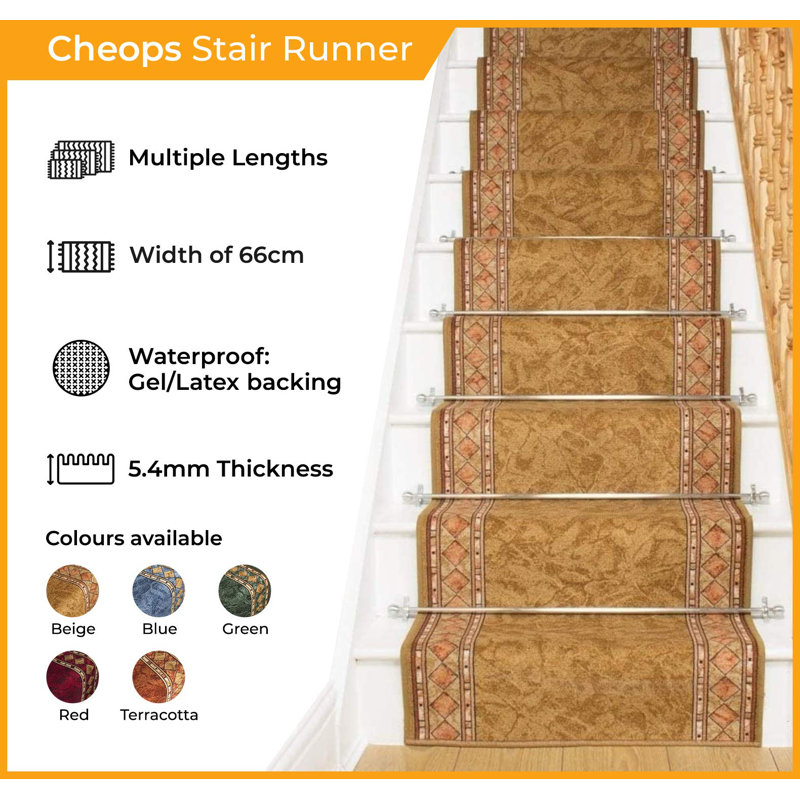 Stair Runner Allenstown Indoor Area Rug, Runner 540cm x 80cm