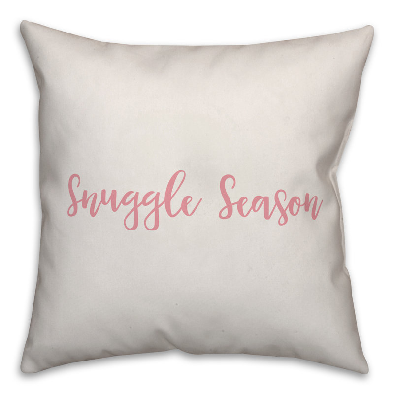  Coussin Snuggle Season, Blanc / rose, Housse de coussin