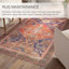 Tapis orange / mauve tissé à la machine Damaya-88037024