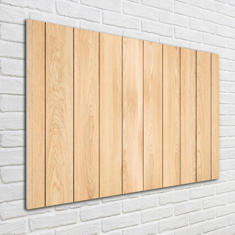 Wooden background 1 Piece Wall Art on Glass