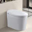 Toilette intelligente sans réservoir avec bidet intégré, une pièce, chasse d'eau automatique, ouverture / fermeture automatique, siège chauffant, lavage à bulles, eau chaude et sèche, température réglable, télécommande