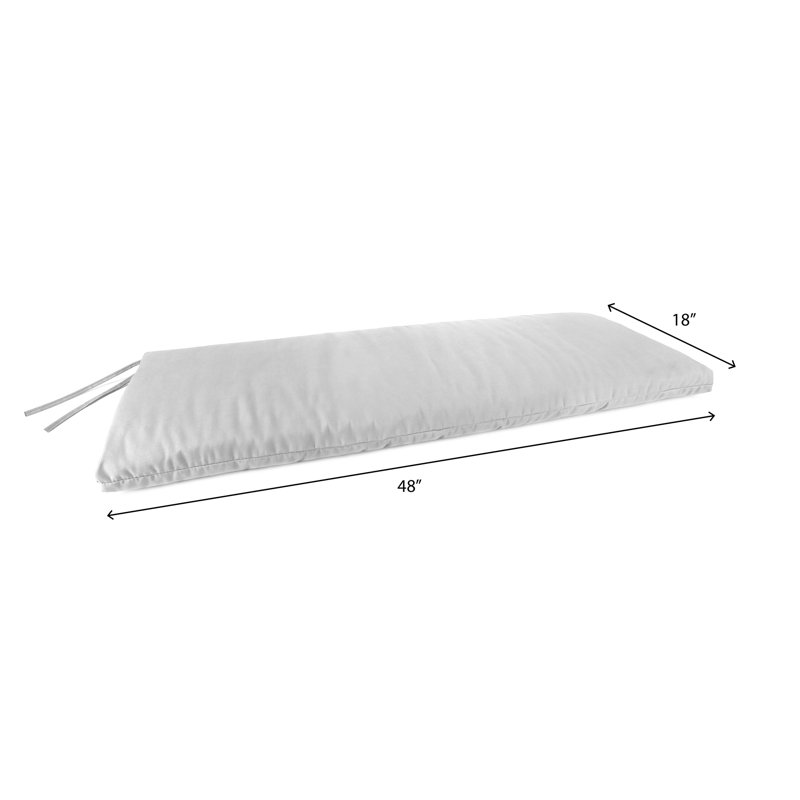 48" x 18" Outdoor Bench Cushion with Ties, Covert Capri