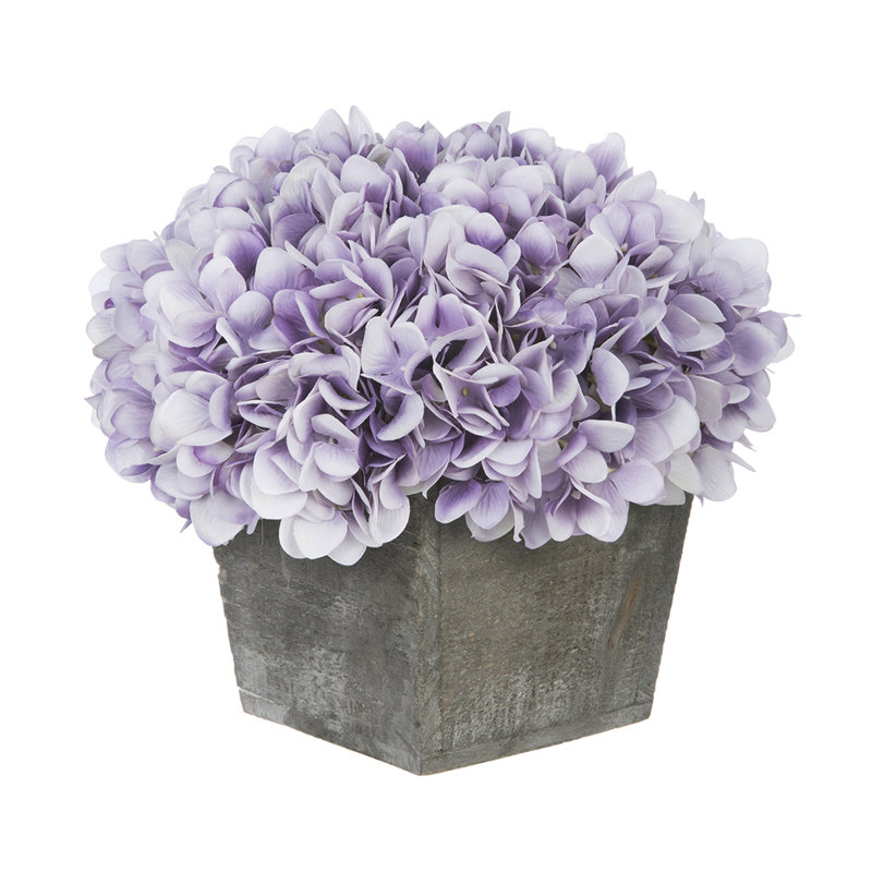 Arrangement d'hortensia artificiel en pot, Lavande