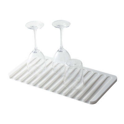 Yamazaki Home Plateau autodrainant - Planche à sécher, égouttoir à vaisselle, silicone