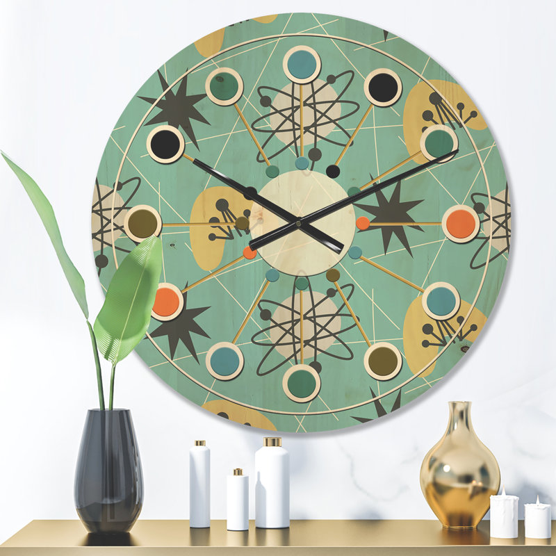 Horloge murale 1950 Mid-Century, Moyenne