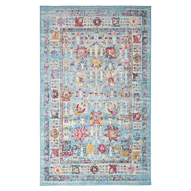 Jasmine Blue Rug 8'0" x 10'0", Rectangle 8' x 10'