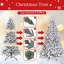 Arbre de Noël artificiel floqué avec support en métal-597701370