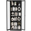 Armoire de cuisine en métal - 72 po de hauteur avec 5 tablettes réglables, armoire autoportante noire pour cuisine / garde-manger / salle de bain