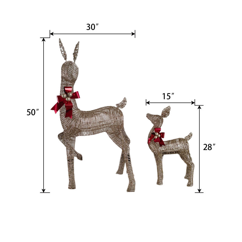 Ensemble de 2 cerfs 2 pièces